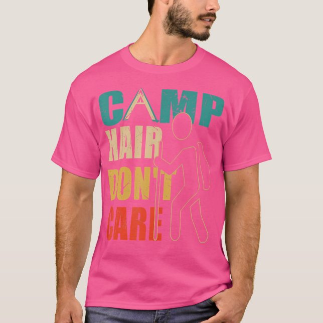 Camiseta Cabelo Engraçado Do Campo Não Se Importa Com O Aca (Frente)