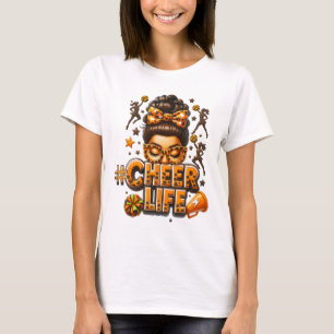 Camiseta Cabelo Escuro Desarrumado Vida de Cheerleader Pret