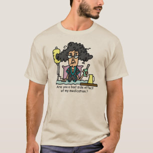 Camiseta Cabelo escuro do efeito secundário da
