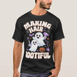 Camiseta Cabelo fazer Bootiful Halloween Spooky Ghosts Hair