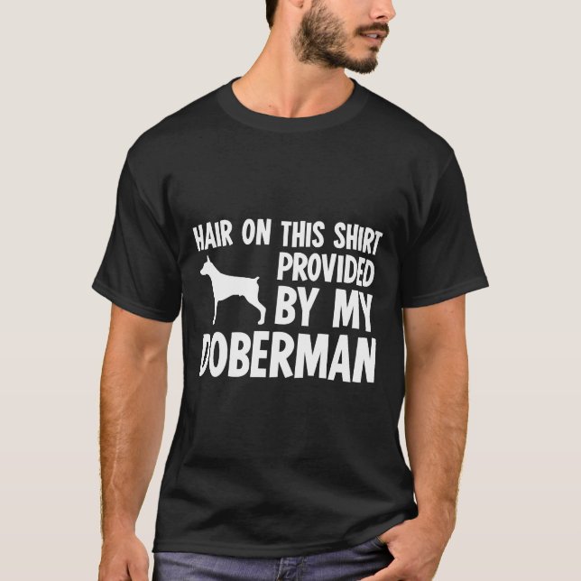 Camiseta Cabelo Fornecido Pelo Meu Doberman (Frente)