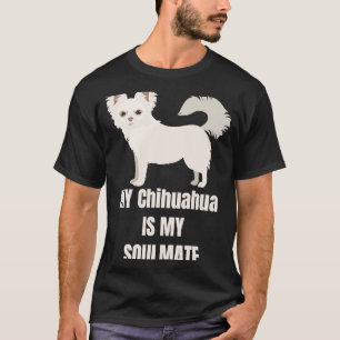 Camiseta Cabelo longo Chihuahua Meu cachorro é meu companhe