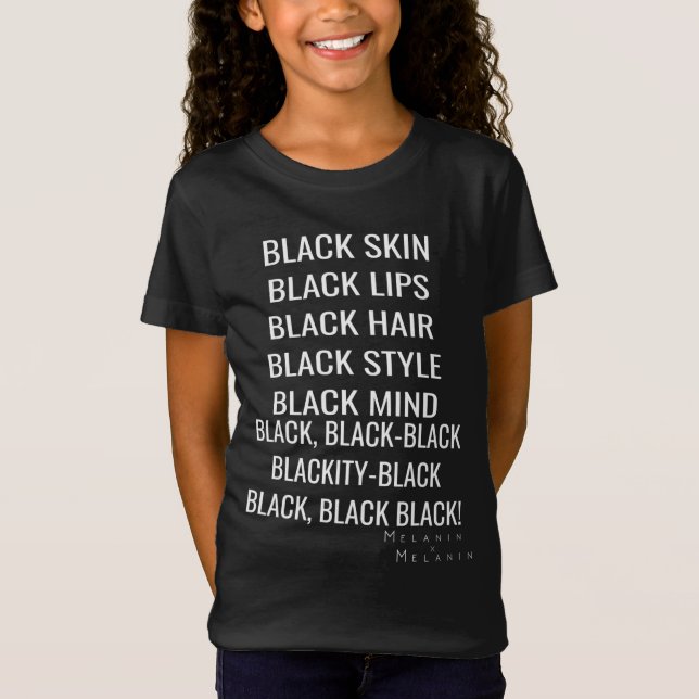 Camiseta Cabelo Negro Lábios Unhas Preto Preto Preto (Frente)