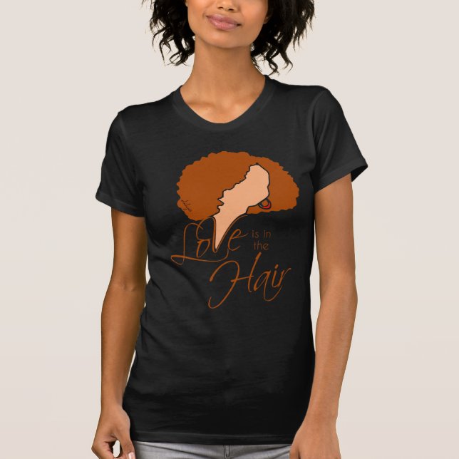 Camiseta Cabelo Negro Natural | O amor está no cabelo (Frente)