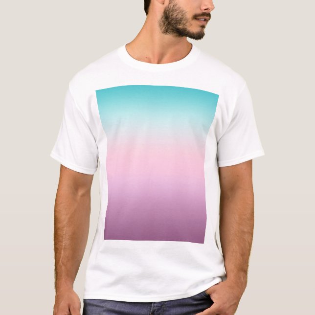 Camiseta Cabelo pastel rosa e azul (Frente)