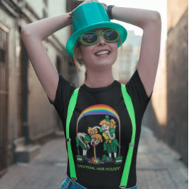 Camiseta "Cabelo Retido Não Oficial" Dia de São Patrício
