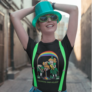 Camiseta "Cabelo Retido Não Oficial" Dia de São Patrício