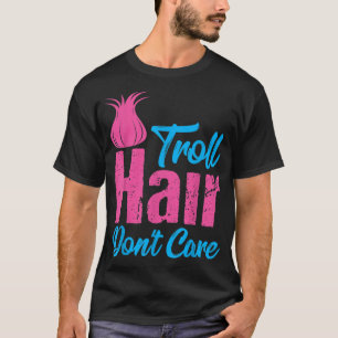 Camiseta Cabelo troll Não se importa com o Natal do Hallowe