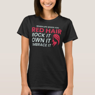 Camiseta Cabelo Vermelho Citação Engraçada Dizendo Humor