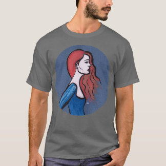 Camiseta Cabelo Vermelho no Azul
