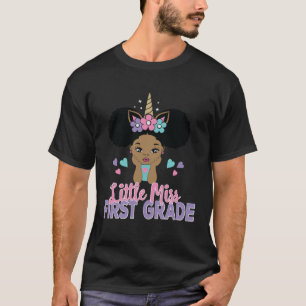 Camiseta Cabelos Afro em Puffs para Meninas do Primeiro Ano