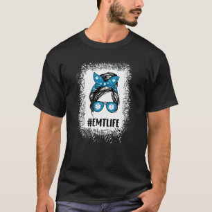 Camiseta Cabelos Brancos Óculos De Sol Emt Life Paramedic E