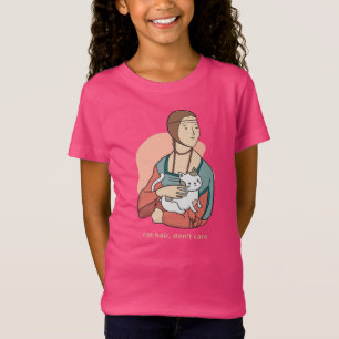 Camiseta Cabelos de gato não se importam com a garota Leon
