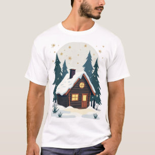Camiseta Cabina de Natal Cozy em Snowy Winter