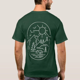 Camiseta Cabina do tórax Mínima Design frontal traseira