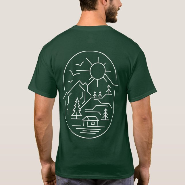 Camiseta Cabina do tórax Mínima Design frontal traseira (Verso)