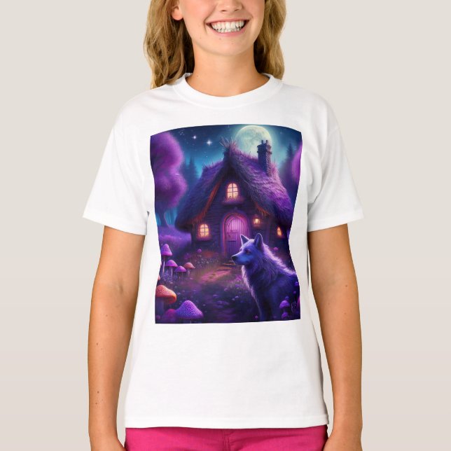 Camiseta Cabina Surreal Na Floresta (Frente)