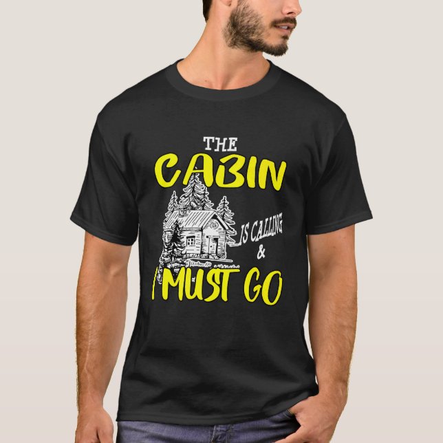 Camiseta Cabine Chama Engraçada Acampamento Ao Ar Exterior  (Frente)