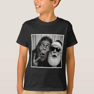 Camiseta Cabine de Fotografia Bigfoot Engraçada com Natal S
