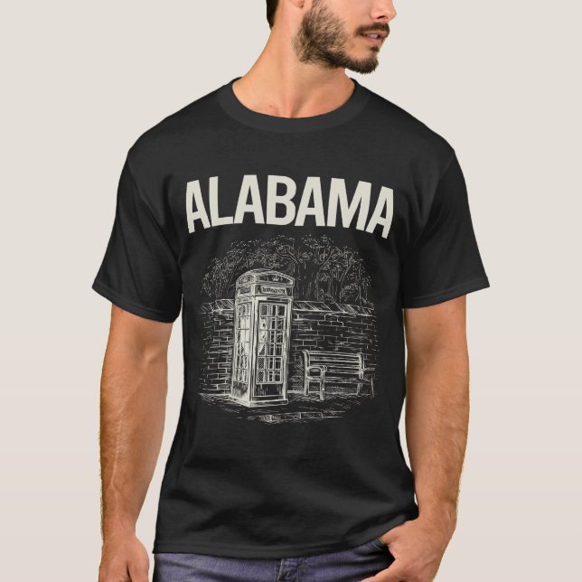 Camiseta Cabine Telefônica Antiga Alabama (Frente)