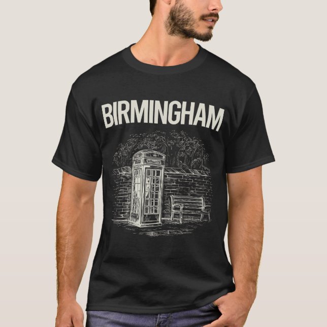Camiseta Cabine Telefônica Antiga Birmingham (Frente)