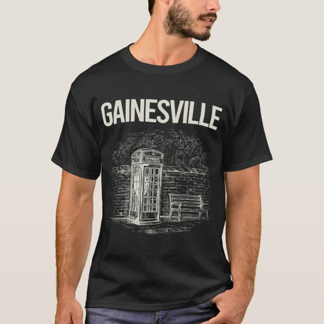 Camiseta Cabine Telefônica Antiga Gainesville (Frente)