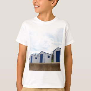 Camiseta Cabines de Praia Azuis e Brancas