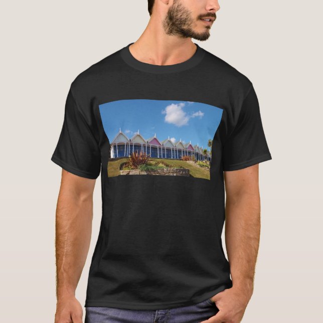 Camiseta Cabines de Praia Tradicionais Britânicas (Frente)