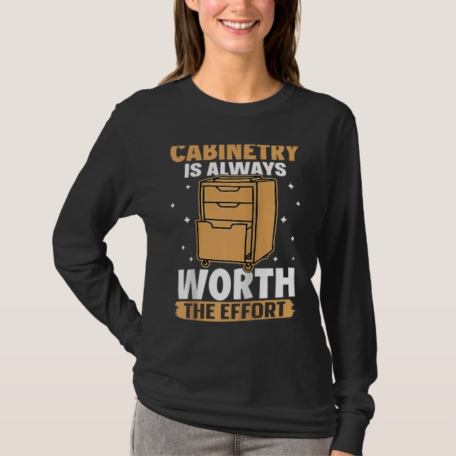 Camiseta Cabinetry Is Always Worth The Effort Raglan Baseba (Frente)