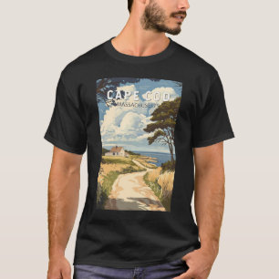 Camiseta Cabo Cod Massachusetts Viagem Arte Vintage