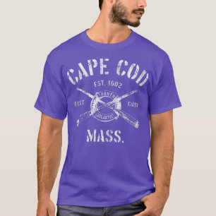 Camiseta Cabo Cod MassachusettsVintage Tee Barco Náutico