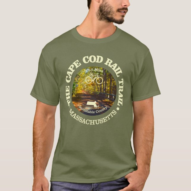 Camiseta Cabo Cod Rail Trail (ciclismo c) (Frente)