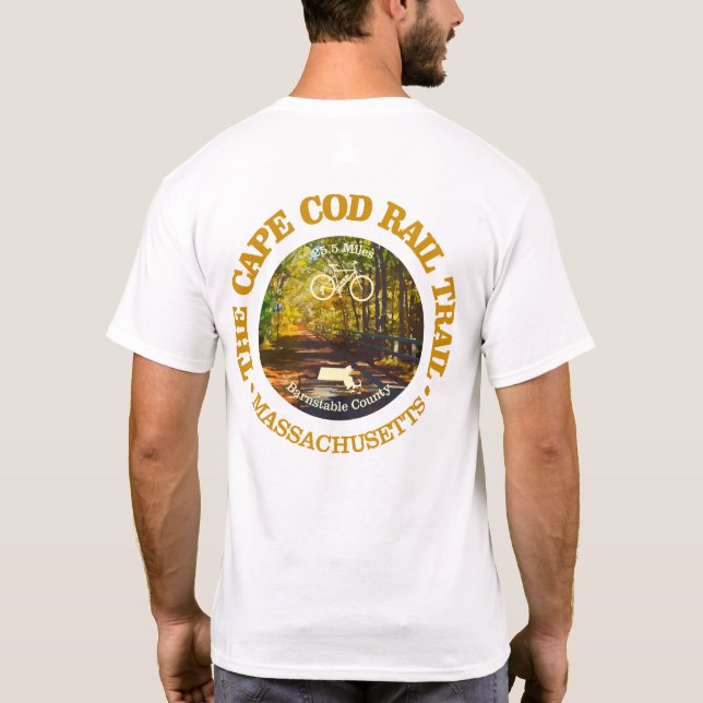 Camiseta Cabo Cod Rail Trail (ciclismo c) (Verso)