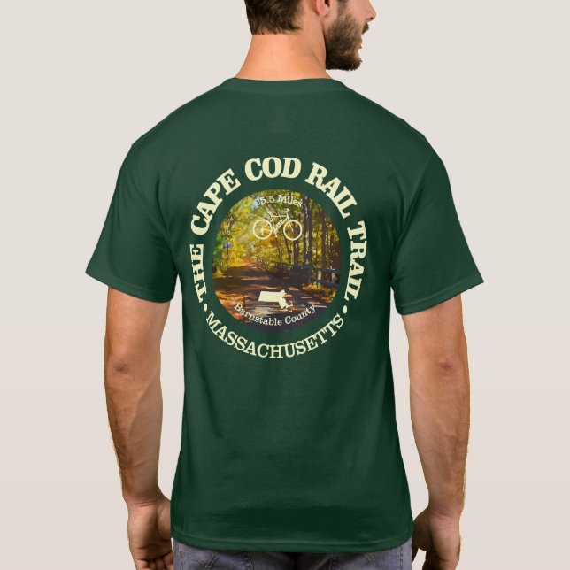 Camiseta Cabo Cod Rail Trail (ciclismo c) (Verso)