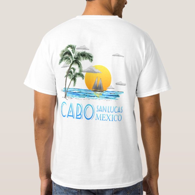 Camiseta Cabo de navegação tropical San Lucas México (Verso)