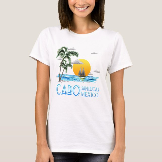 Camiseta Cabo de navegação tropical San Lucas México (Frente)