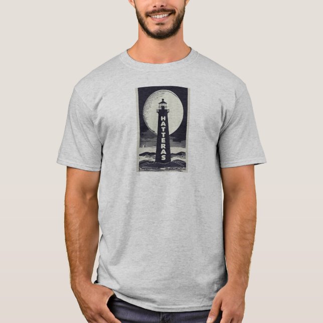Camiseta Cabo Hatteras North Carolina Lighthouse Moon (Frente)