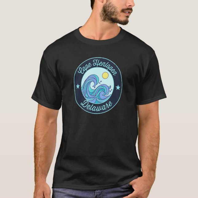Camiseta Cabo Henlopen De Delaware Souvenir Surfer Náutico (Frente)
