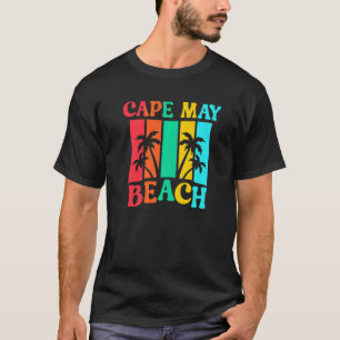 Camiseta Cabo May Beach Summer Vacing Bright Cores Retro