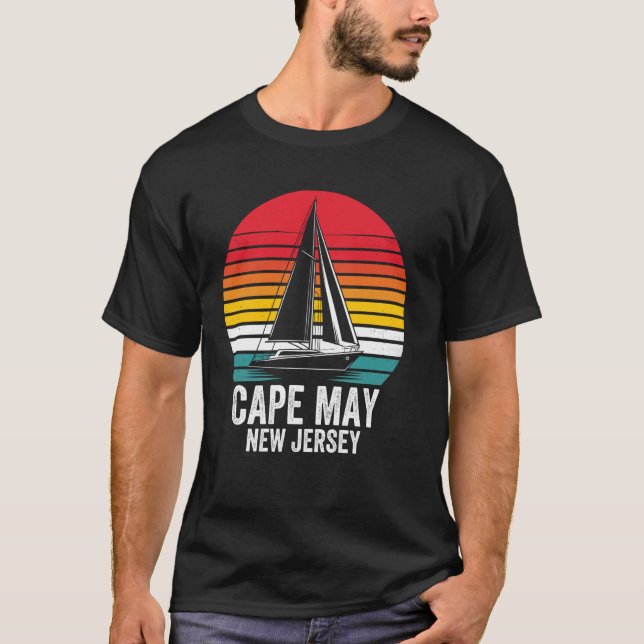 Camiseta Cabo May New Jersey, Cabo à vela, Ca à vela (Frente)
