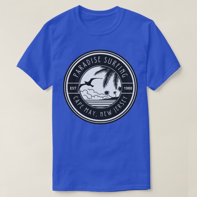 Camiseta Cabo May NJ Surfing Design 1 (Frente do Design)