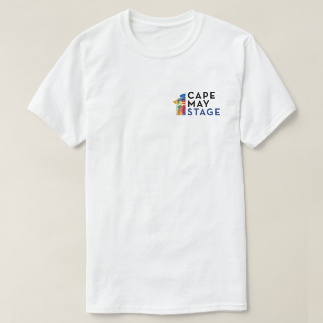 Camiseta Cabo May Palco ART Logotipos T Shirt em branco (Frente do Design)