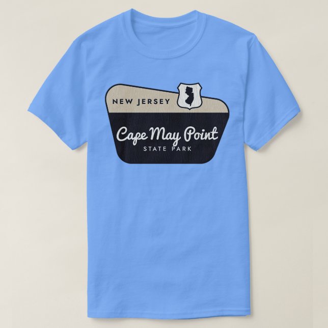 Camiseta Cabo May Point State Park New Jersey - Sinal de bo (Frente do Design)