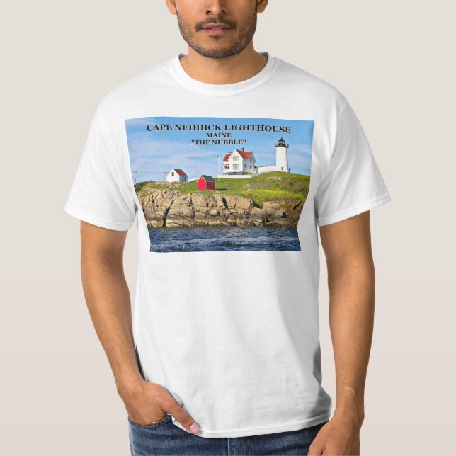 Camiseta Cabo Neddick, "t-shirt do farol do Nubble" (Frente)