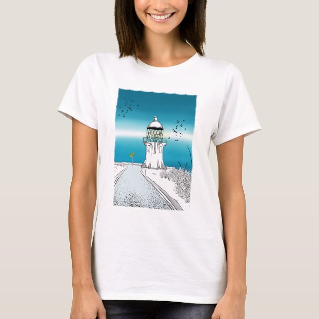 Camiseta Cabo Reinga Farol Northland NZ (Frente)