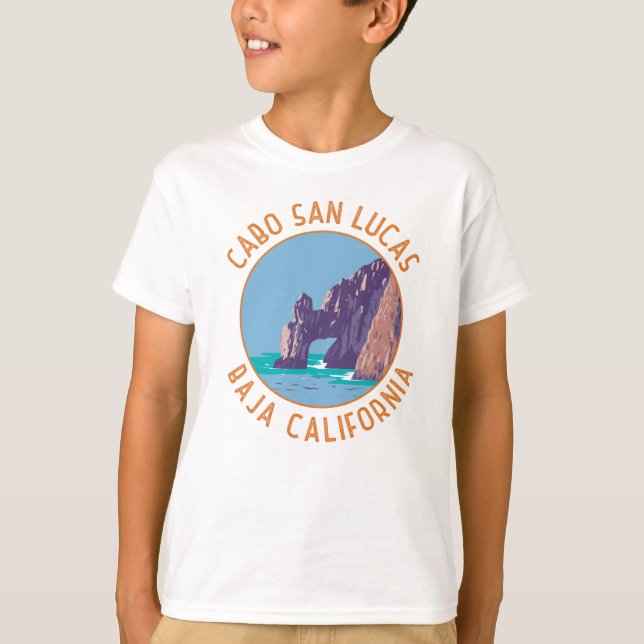 Camiseta Cabo San Lucas Arch México Círculo Retrovisor (Frente)
