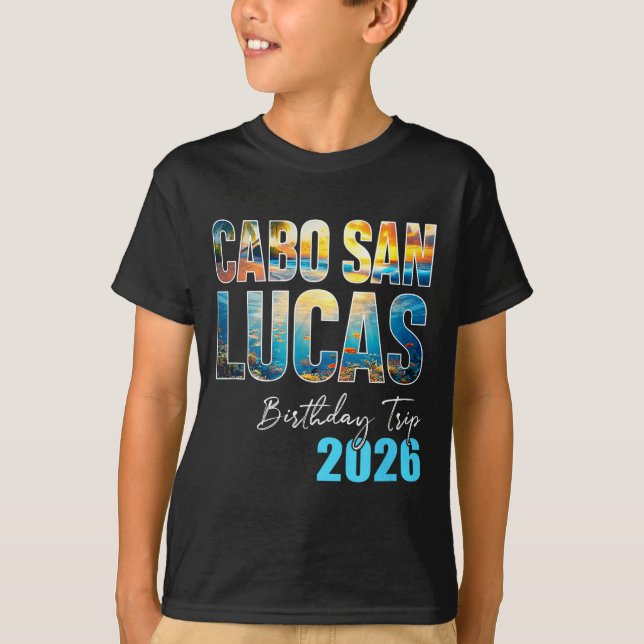 Camiseta Cabo San Lucas Birthday Trip 2026 Vacation Party C (Frente)