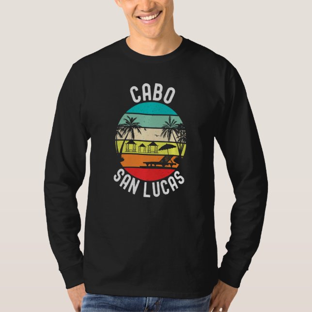 Camiseta Cabo San Lucas México, Retro Vacação Mexicana (Frente)
