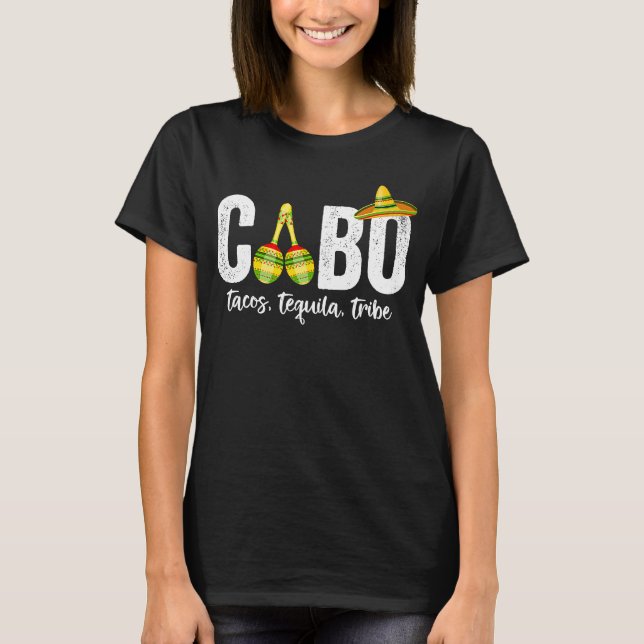 Camiseta Cabo San Lucas Tacos Tequila Tribe 2021 Matchig Gr (Frente)