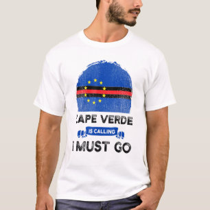 Camiseta Cabo Verde Chama Que Preciso Ir Bandeira De Cabo V